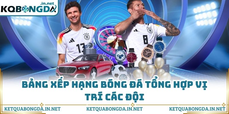 Bảng xếp hạng bóng đá tổng hợp vị trí các đội
